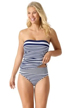 Tommy Bahama Engineered Shirred Molded Bandeau Tankini Top