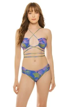 Ocean Leaf Wrap Bikini Top