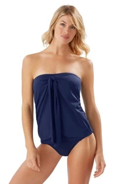 Tommy Bahama Sarong Wrap Bandeau Tankini Top