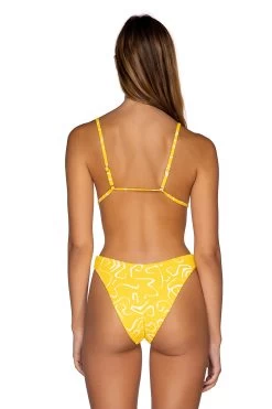 Cora Sliding Triangle Bikini Top -Luna Beach Shop U911TSUNSW Bikini Top Sunshine Swirl Back