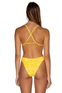 Cora Sliding Triangle Bikini Top -Luna Beach Shop U911TSUNSW Bikini Top Sunshine Swirl Back2