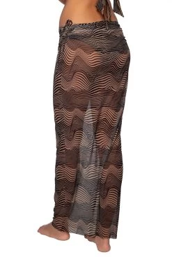Tamarindo Mesh Midi Skirt -Luna Beach Shop UL198DUNE Apparel Bottom Dune Back