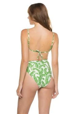 Luna Beach Shop -Luna Beach Shop WWST09 73 Bikini Top Palm Green Multi Back